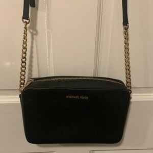 Michael Kors Black and Gold Crossbody Bag